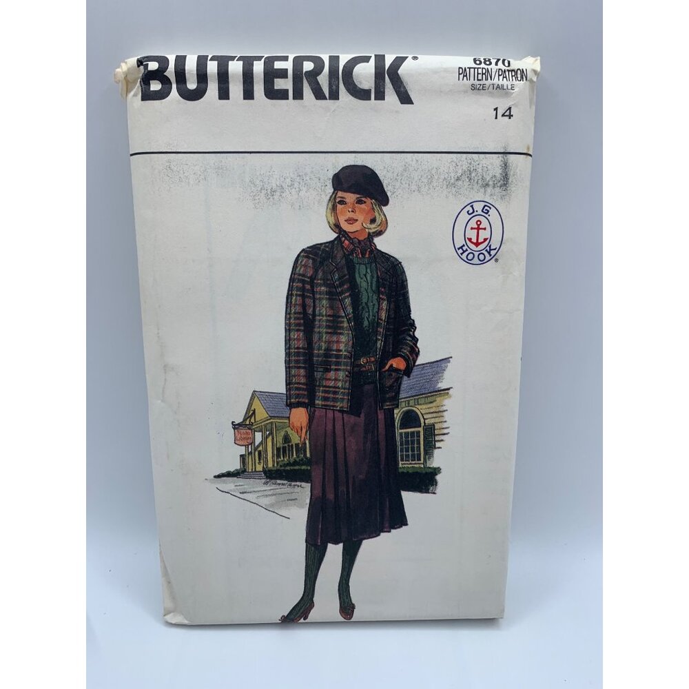 Butterick Misses Skirt Pants Coat Sewing Pattern sz 14 6870 - uncut